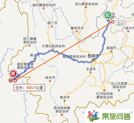 云南魯?shù)榈饺瘥愔本€距離670公里,車程1048公里,乘車時(shí)間28小時(shí)。