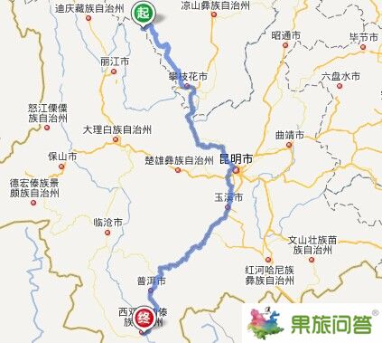 從瀘沽湖到西雙版納怎么坐車？有多少公里？瀘沽湖到西雙版納火車有沒有？